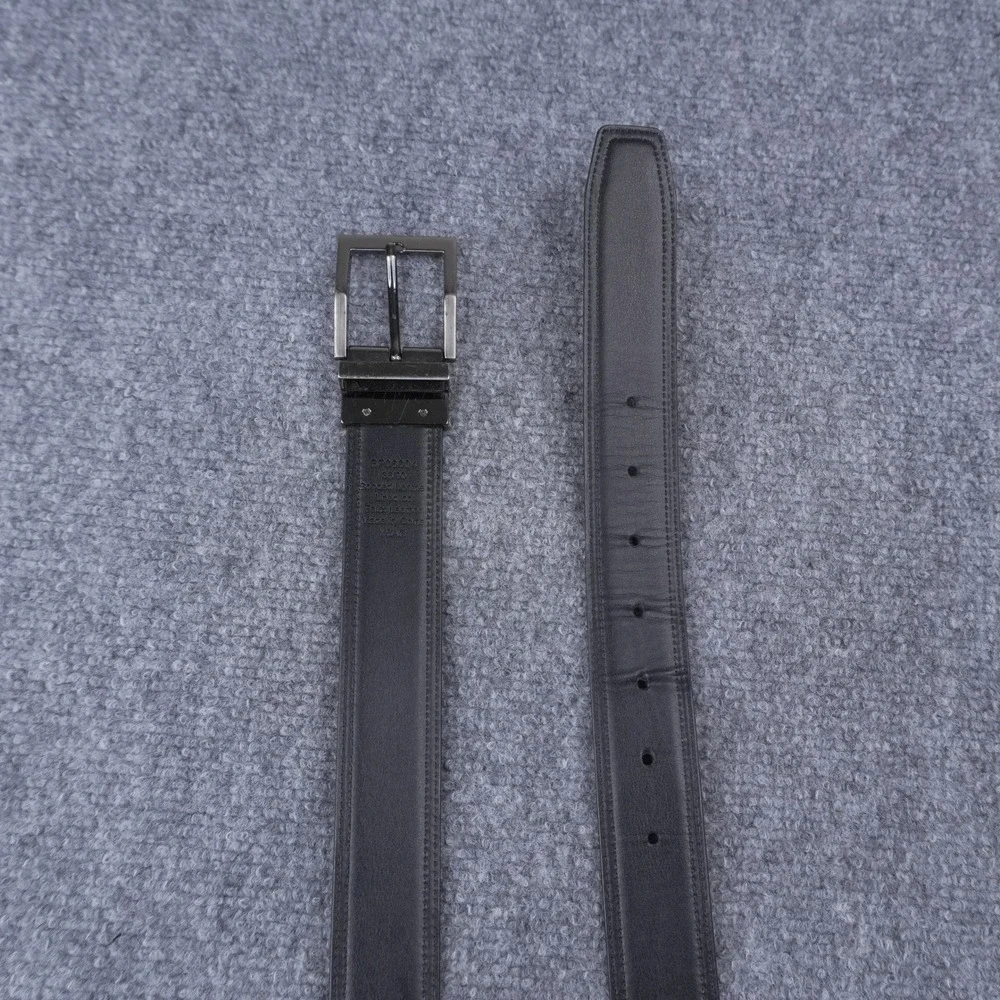 Perry Ellis Reversible Belt Mens 36 Brown Black Bonded Leather Swivel Buckle